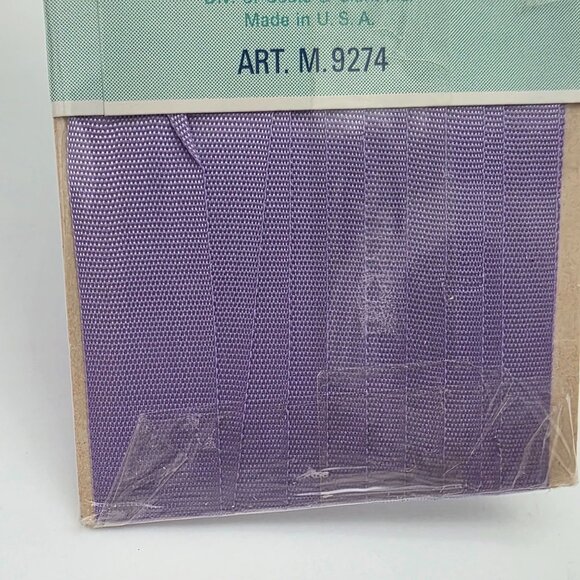 J&P Coats Seam Binding 3 Yards Lilac Rayon Non-Shrink Non-Wrinkle Woven Edge - Picture 5 of 6